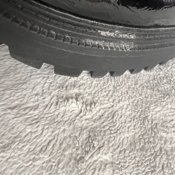 A New Day Hudson Platform Patent Leather Chunky Heel Goth Loafer Jet Black 9.5 - Picture 9 of 13